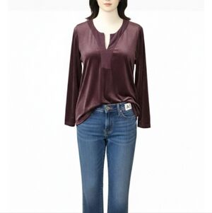 J.jill purple velour top size M